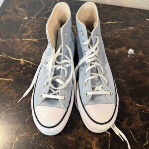 Converse Chuck Taylor All Star High Top Canvas Platform Sneaker,  blue, size 8